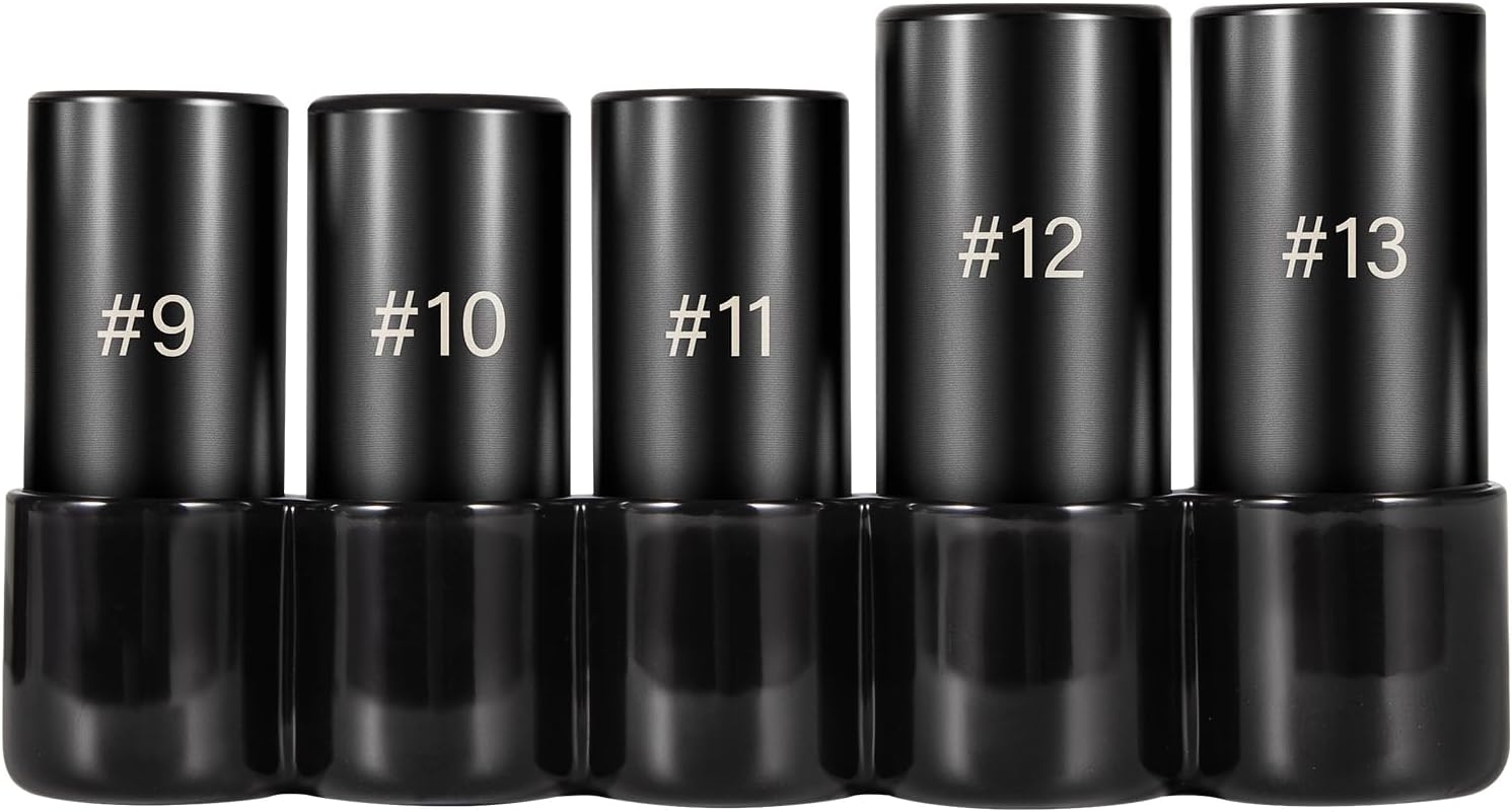 71670 Large Tap Socket Set, 5 PC. Tap Socket Adapter Compatible with M.C.T.I. Standard Taps 5/8", 11/16", 3/4", 7/8" and 1" (Number and Fractional)