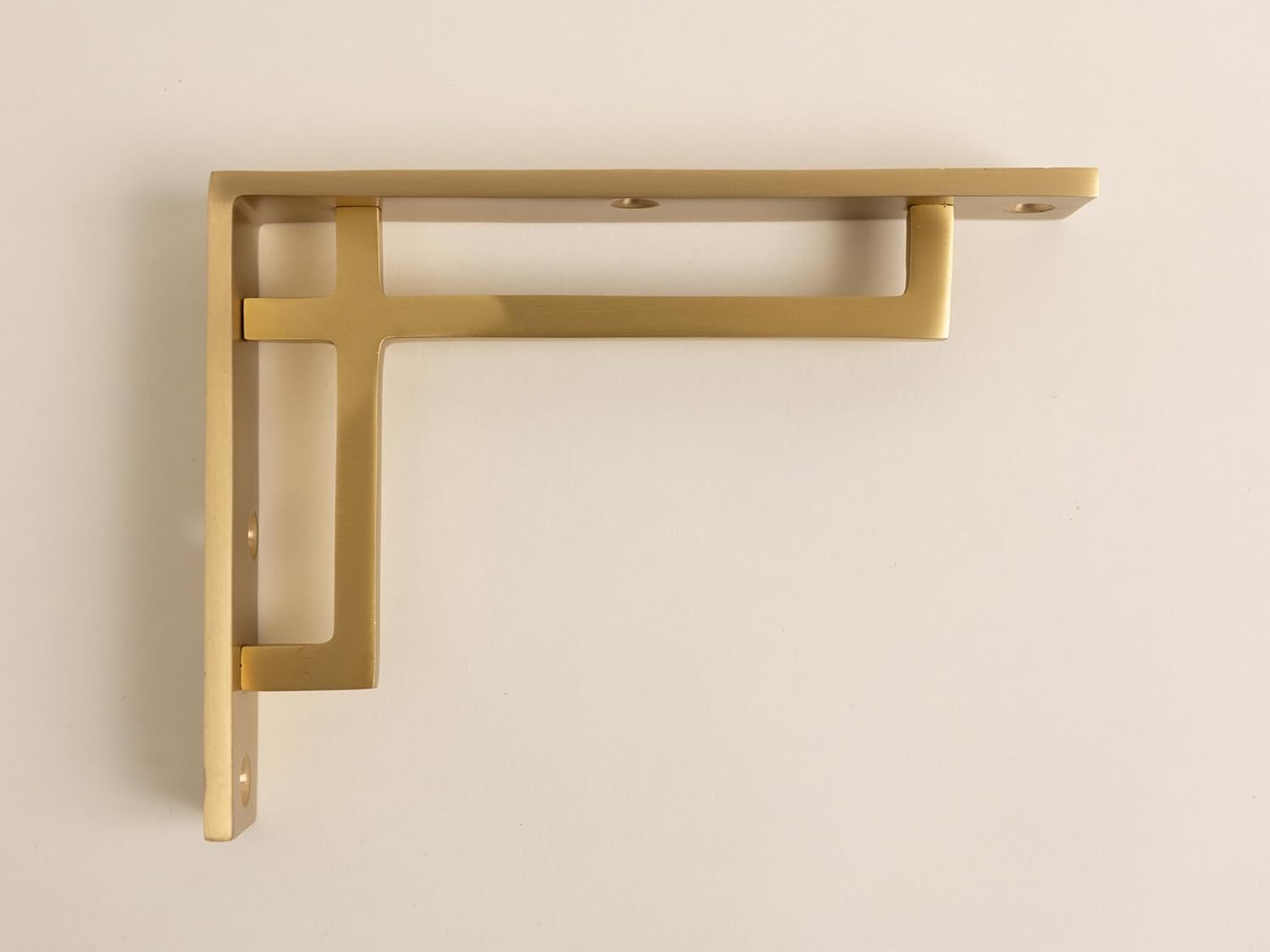 Satin Brass Art Deco Solid Brass Brackets | Brass Shelving Heavy Solid Cast Brass | Sold Individually