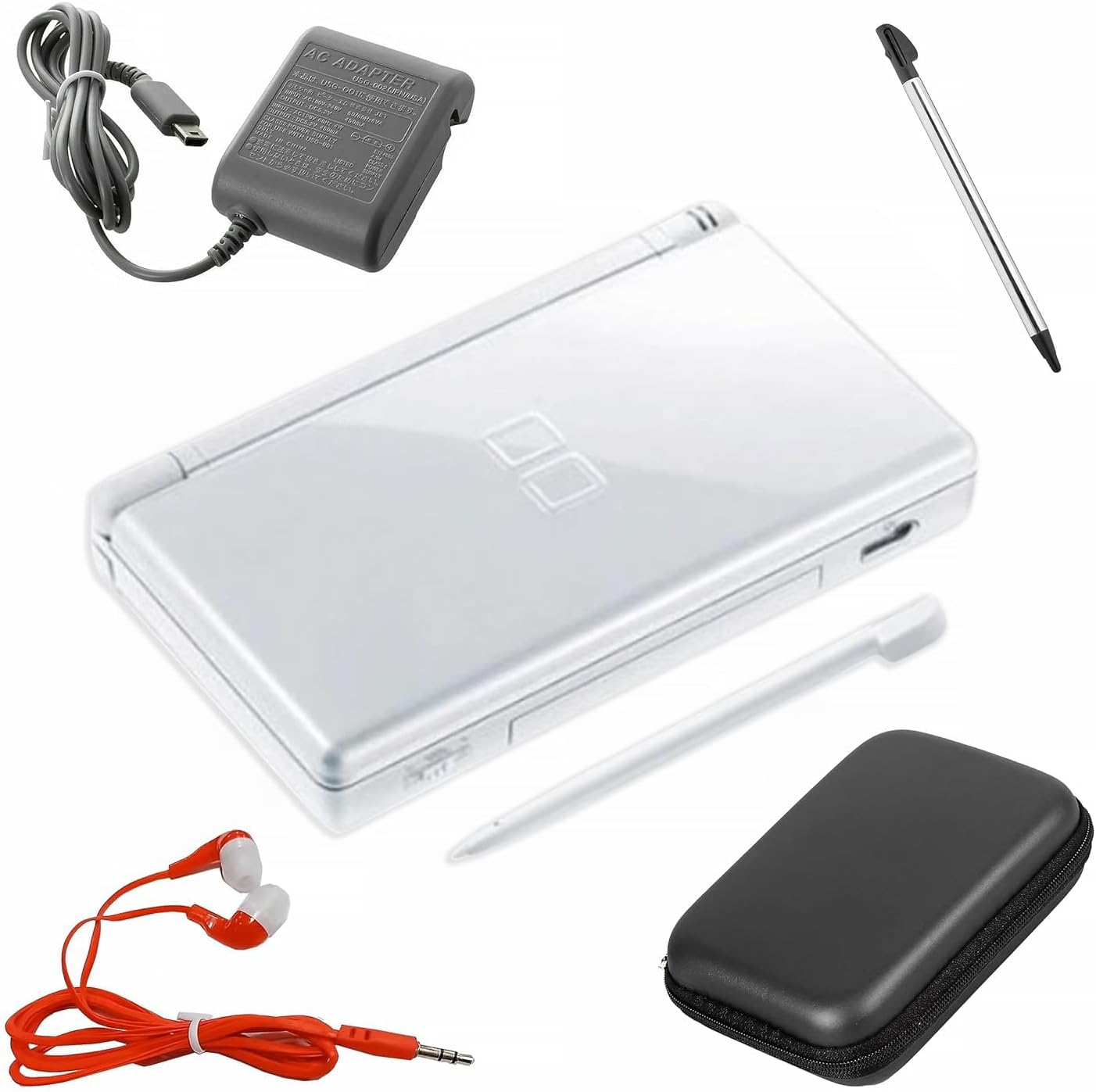 Nintendo DS Lite Polar White Premium Bundle (Renewed)
