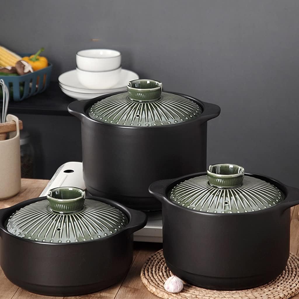 デニム】 シチューポットスープホームセラミックガス炊飯器ライスキャセロールシングルリッド高温耐性キャセロール(