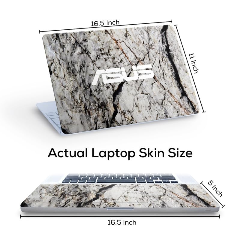 Image of Galaxsia Marble D6 Full Vinyl Laptop Skin /Sticker /Cover for 17 to 17.3 Inches Laptops Laminated-Removable-HD Quality Compatible for Hp-Dell-Sony-Lenovo-Asus etc.(16.5x11 Inches)