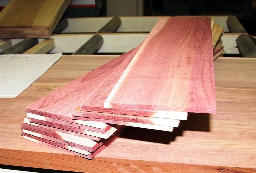 Pack of 2 Red Cedar 1/4" Thick, Up to 5" Wide, 24" Long. You Choose Width. Thin Solid Wood Lumber Boards (1/4x5x24)