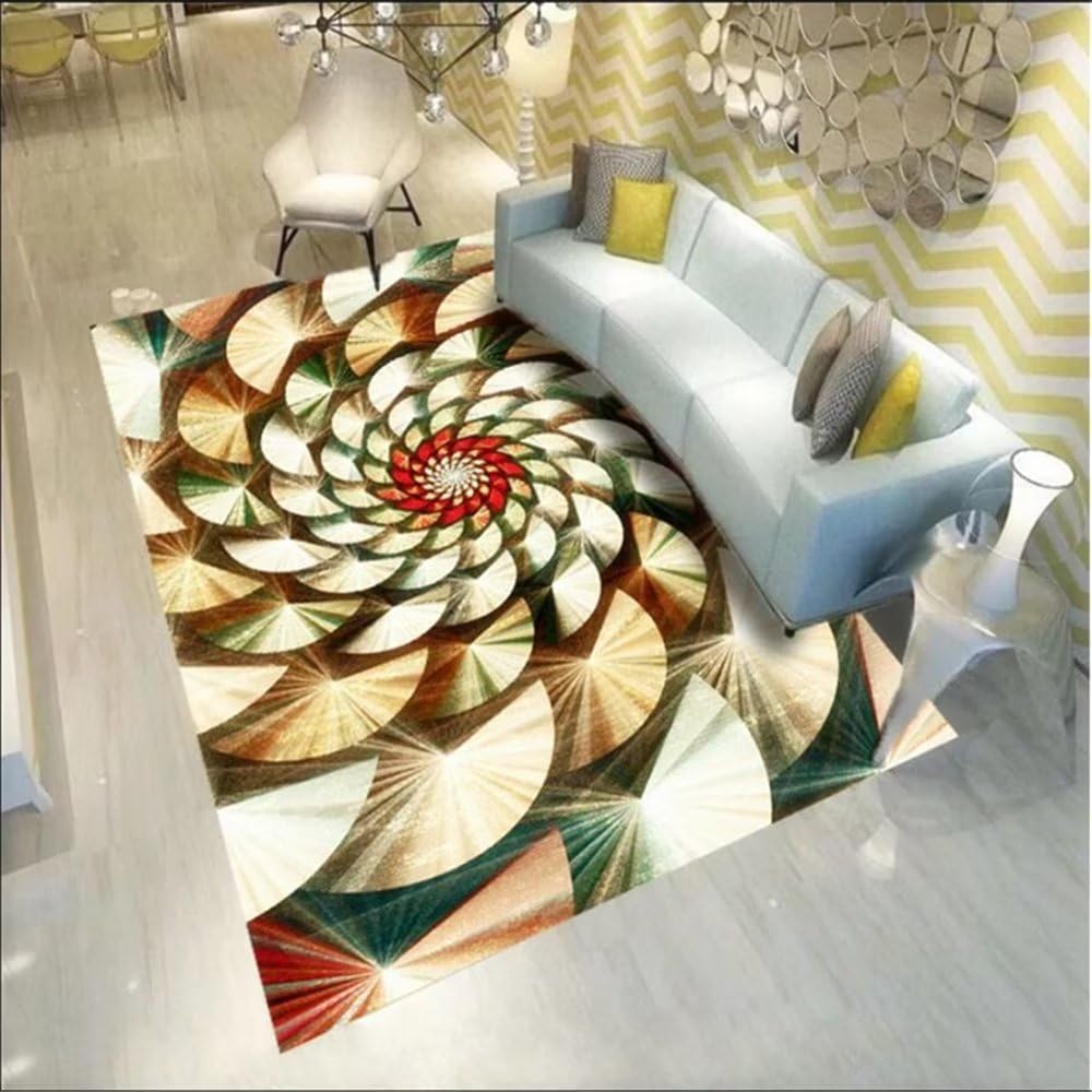 Tapis de chambre fille vert 80x160cm pour balcon et couloir
