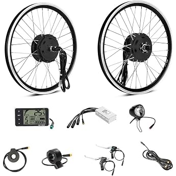 SEASON 20/24/26/28/700C Inch Ebike Conversion Kit 36V 250W Brushless Gear Front Wheel Hub Motor Electric Bicycle Conversion Kit LCD Display Sensor