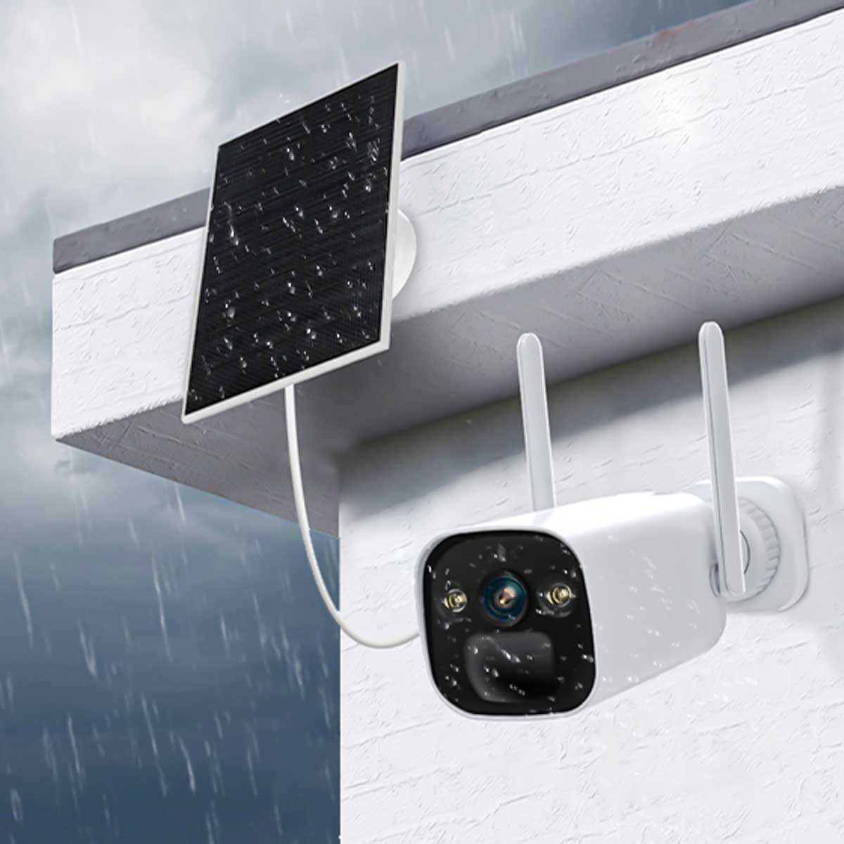 Foscam BP4 kamera monitorująca 2K 4 MP, Wi-Fi, w zestawie wysoce wydajny panel słoneczny, dwukierunkowe audio, widoczność w nocy w kolorze, wodoszczelność IP66