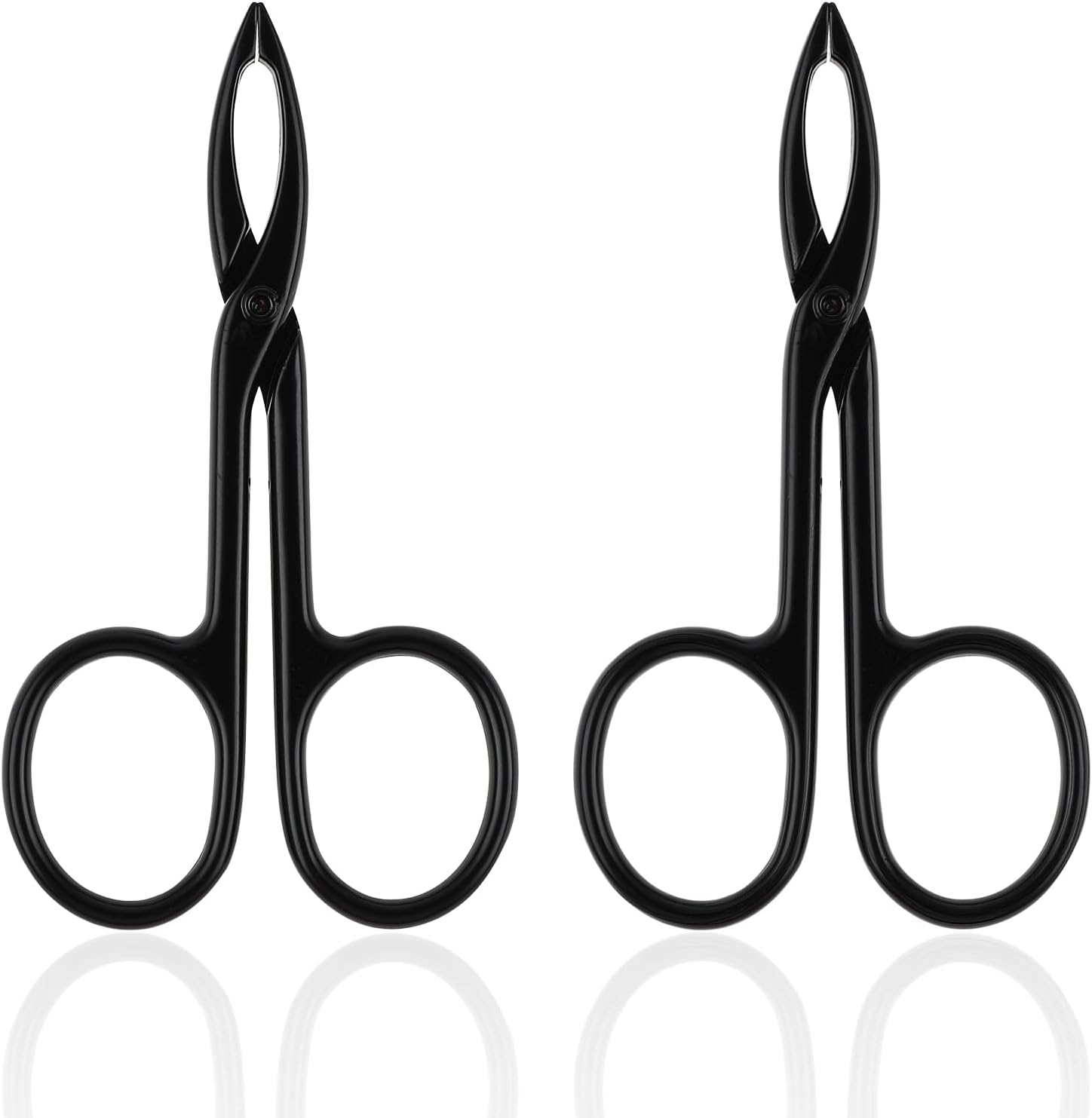 WLLHYF 2 Pieces Eyebrow Scissor Handle Tweezer Plucker