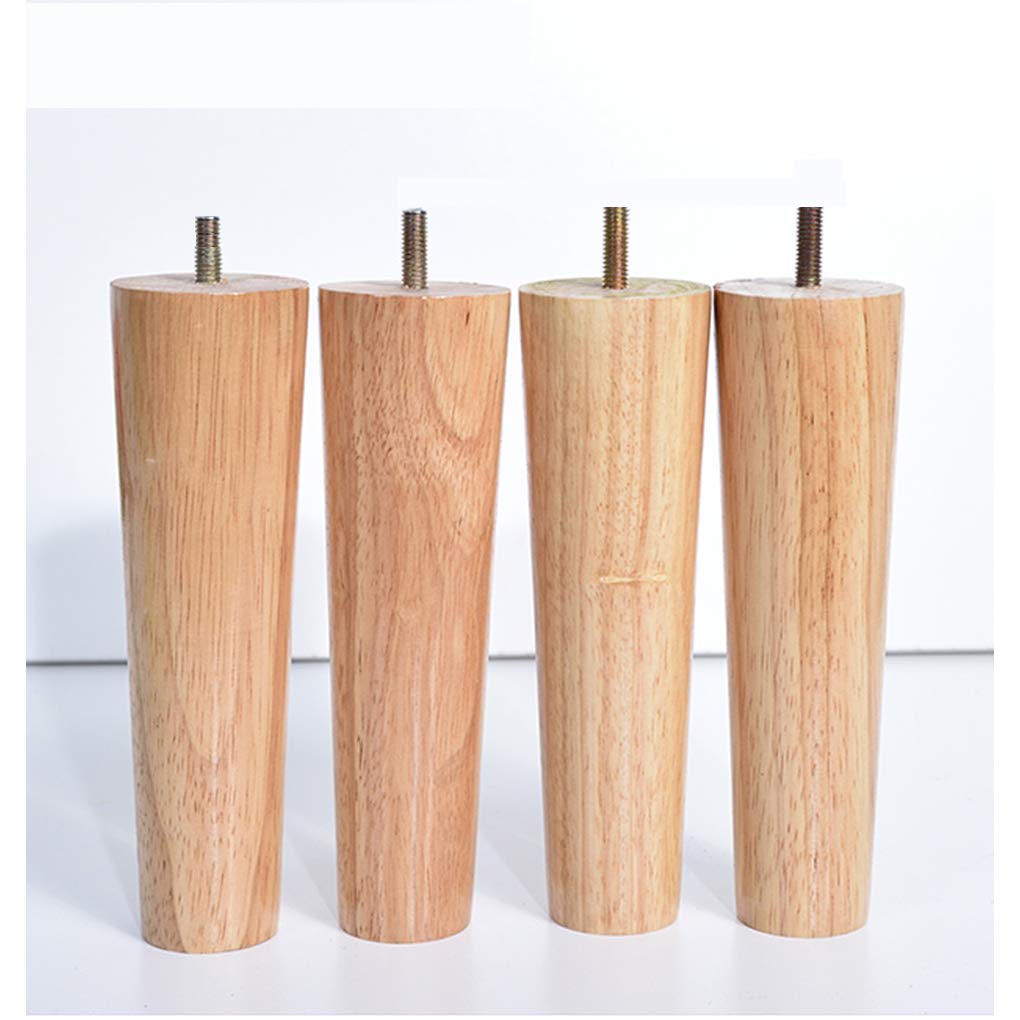 4 piedini per mobili in legno gambe da tavolo in legno massello di ricambio conico gambe per mobili a cono dritto per divano
