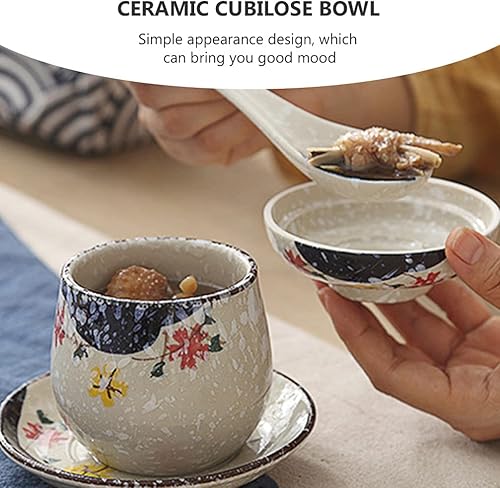 Miniatura 5 de DOITOOL 1 juego de olla de cerámica para estofado de huevo, tazas de crema de huevo, tazón de cerámica para ramen, cebolla de cerámica, jarabe de