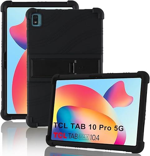 ATOOZ TCL Tab Pro 5G Case Kids 2023, TCL TABMAX 10.4 Funda de silicona suave para TCL Tab Pro 5G Tablet TCL-9198STCL TAB MAX 10.4 9296Q con soporte