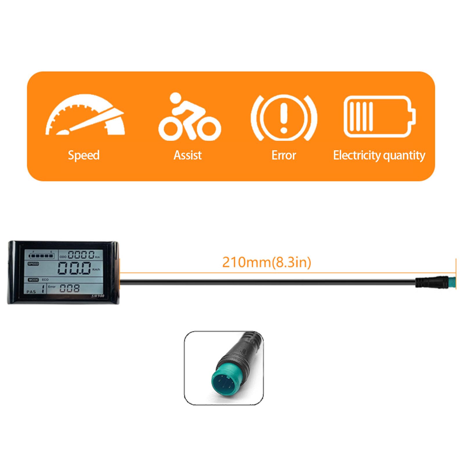 Wielofunkcyjne mierniki prędkości LCD uniwersalne rower elektryczny wyświetlacz LCD ulepszający jazdę na rowerze w czasie rzeczywistym kolarstwo monitor danych