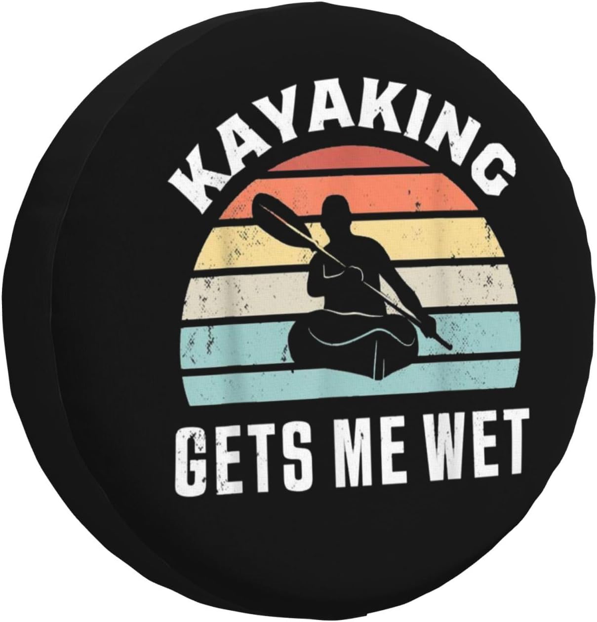 Kayaking Gets Me Wet Spare tire Cover, tire and Wheel Rim Cover 17 inch
