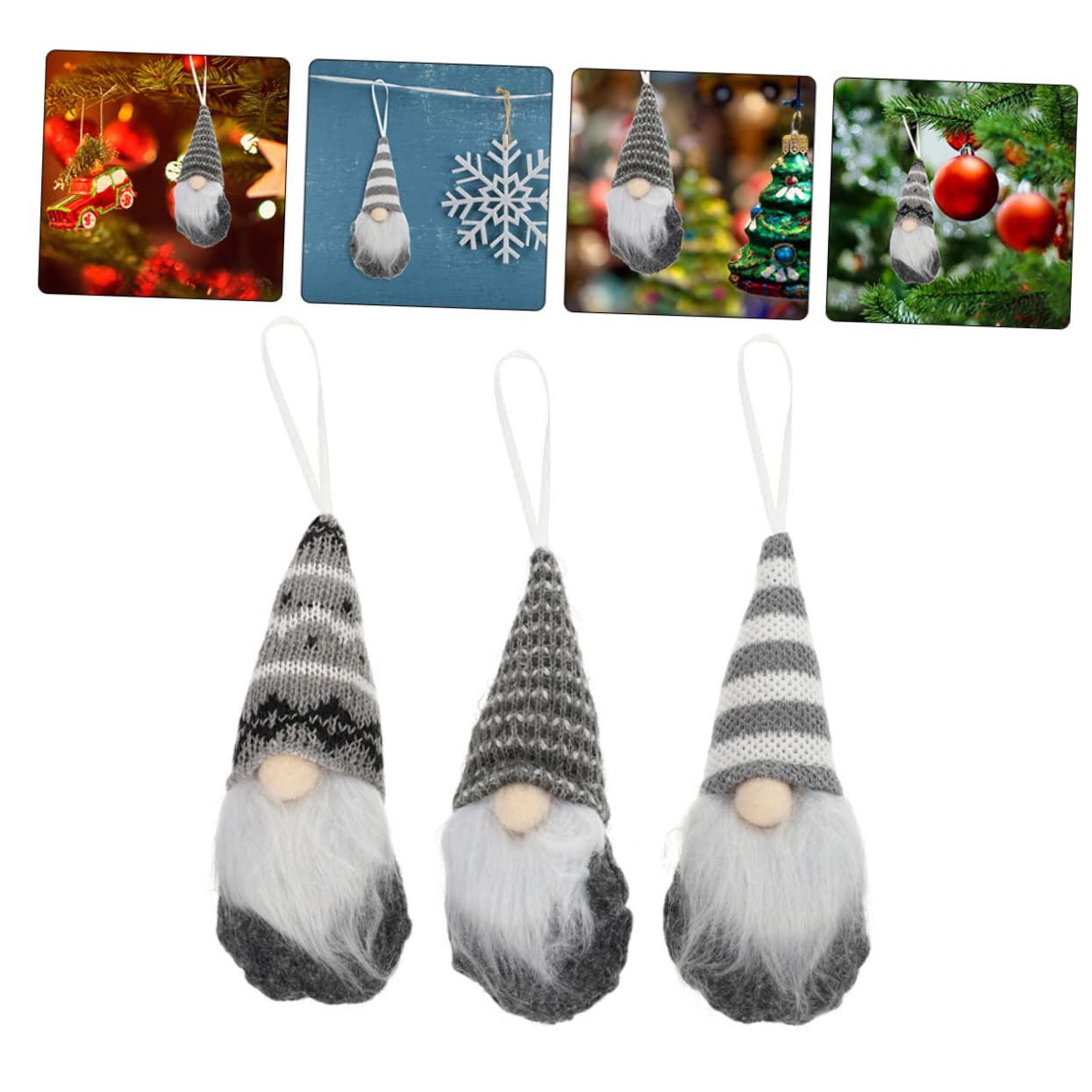 ABOOFAN 12 STK Weihnachtspuppe Weihnachtszwerge Ornamente Weihnachtszwergpuppe Gnom Hängende Verzierung Weihnachtszwerg-Ornamente Dekorative Kleine Wichtel Wichtelanhänger Stoff