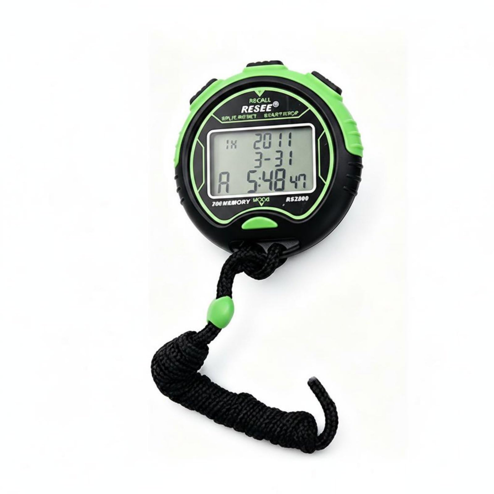 Athletics Stopwatch 3-Line Display Digital Sports Stopwatch Large Screen Digital Timer for Coaches, Referees, Training, Track, Competition, Green-image-24