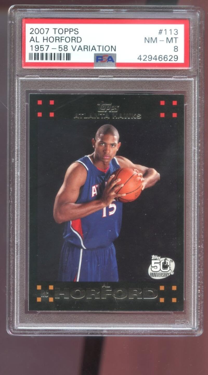2007-08 Topps #113 Al Horford ROOKIE RC PSA 8 Graded Basketball Card NBA 07-08 - Unsigned Basketball Cards