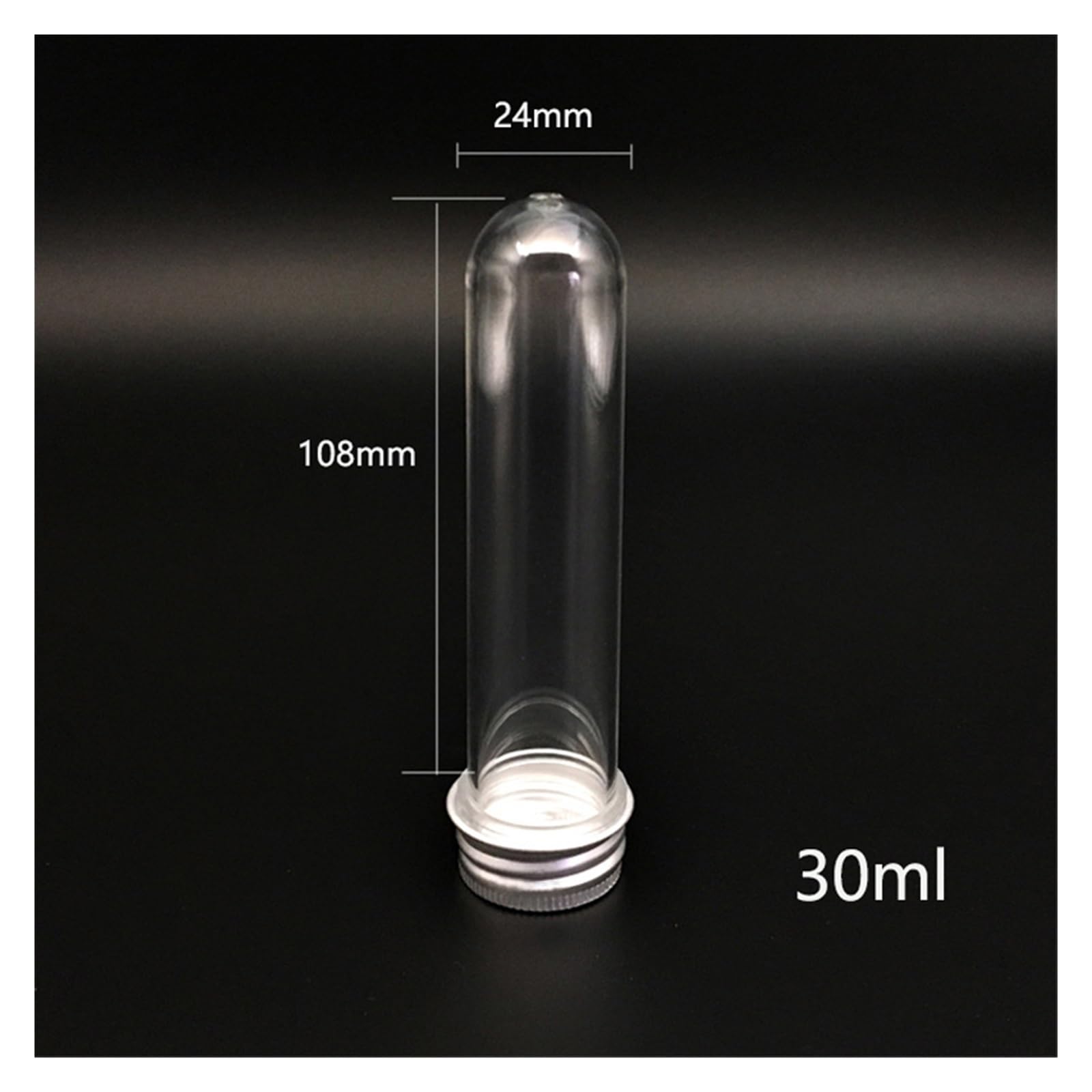 YYJzsw 50pcs 30ml Provetta Di Plastica Con Tappo A Vite Capsula Di Caramelle Bottiglia In PET Tappo Di Alluminio Tubo Di Imballaggio Con Guarnizione Sensibile Alla Pressione