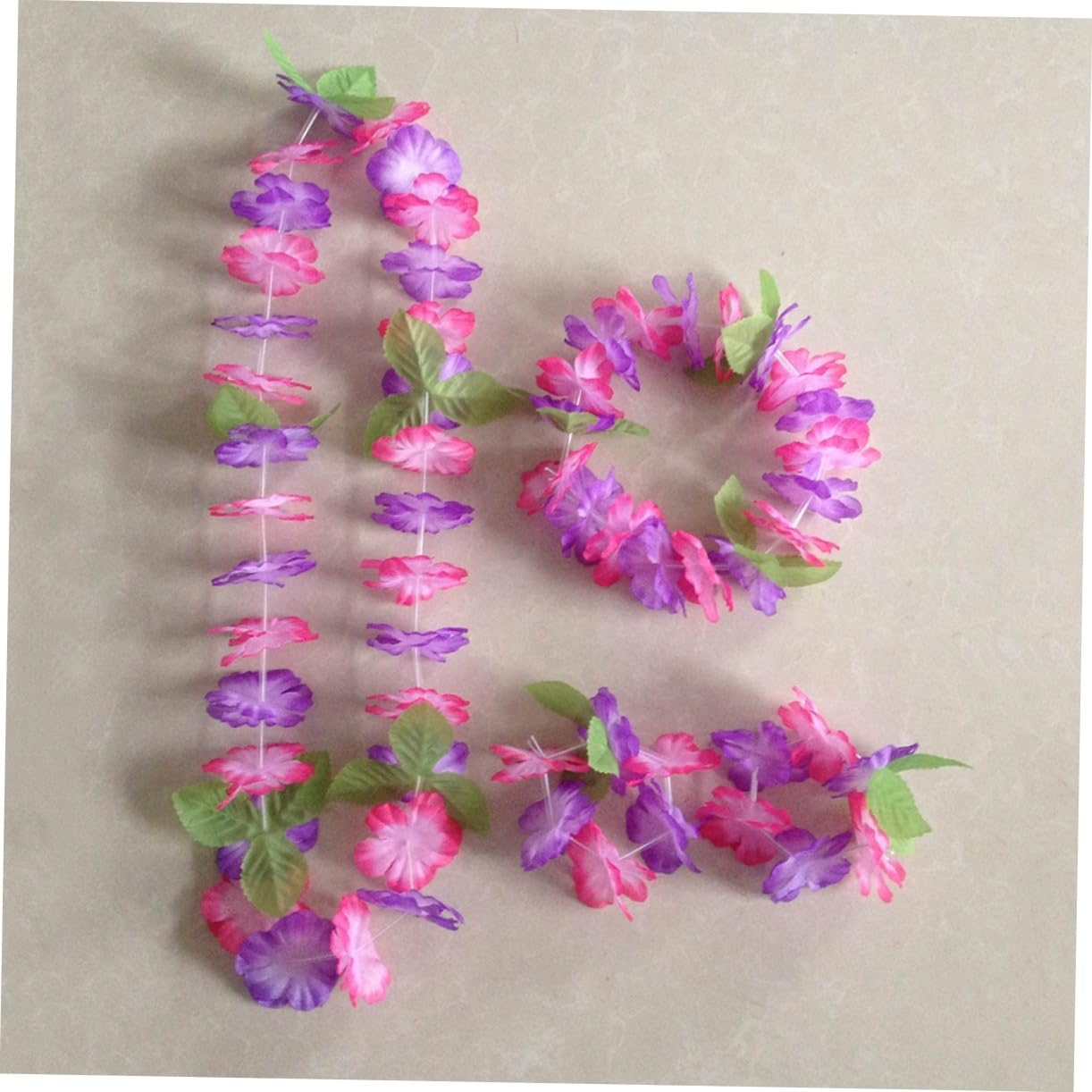 18stücke Hawaiianisches Blumenkranz-set Teiliges Set Mit Stirnband Halskette Und Armbändern Für Luau-feiern Strandpartys Und Sommerveranstaltungen Handgefertigte Farbenfrohe