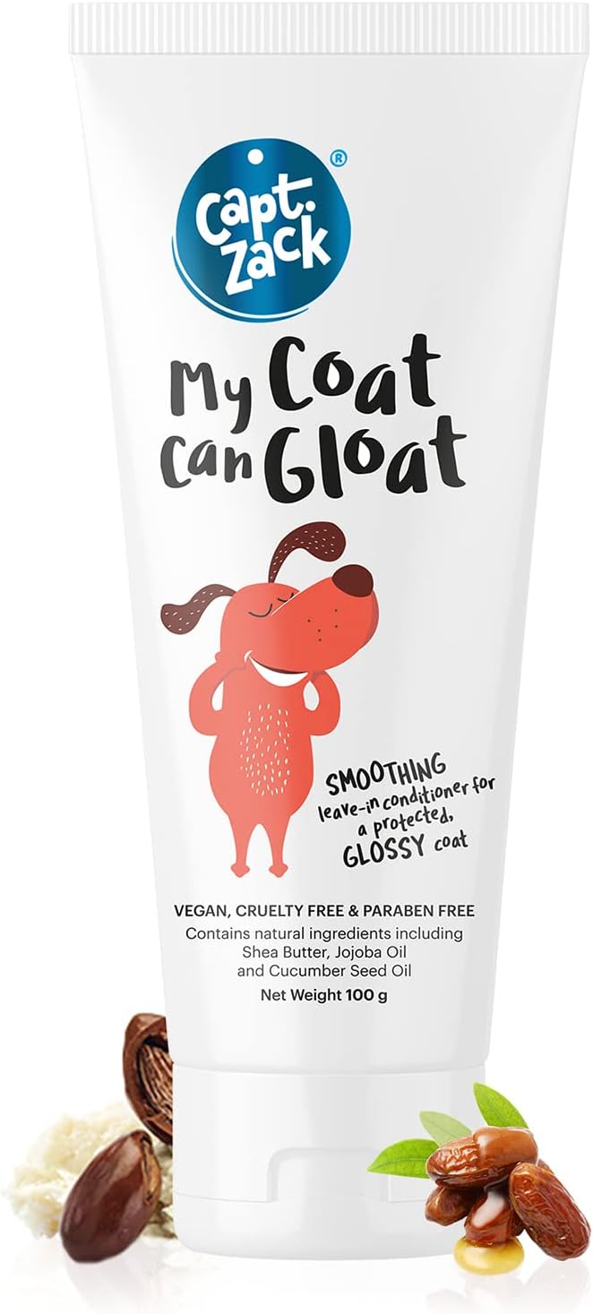 My Coat Can Gloat 100 gm Leave-in Conditioner for Dogs | Soothe and Hydrate Dry Skin of Pets – Paraben Free, No Artificial Fragrance & Cruelty Free - Pack of 2