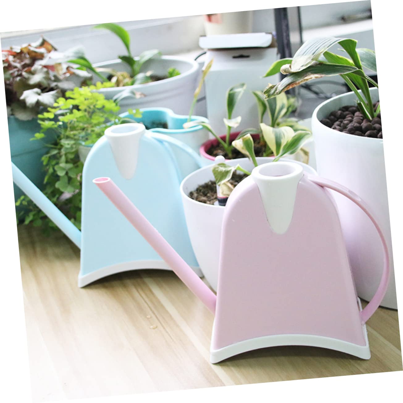 Konewka, 1 szt. Zewnętrzna konewka Metalowa konewka Konewka Wiadro na wodę Ogrodnictwo Konewka Butelka Bonsai Konewka Czajnik Głowica prysznicowa Konewka do roślin Różowy dzbanek Mini(Pink)