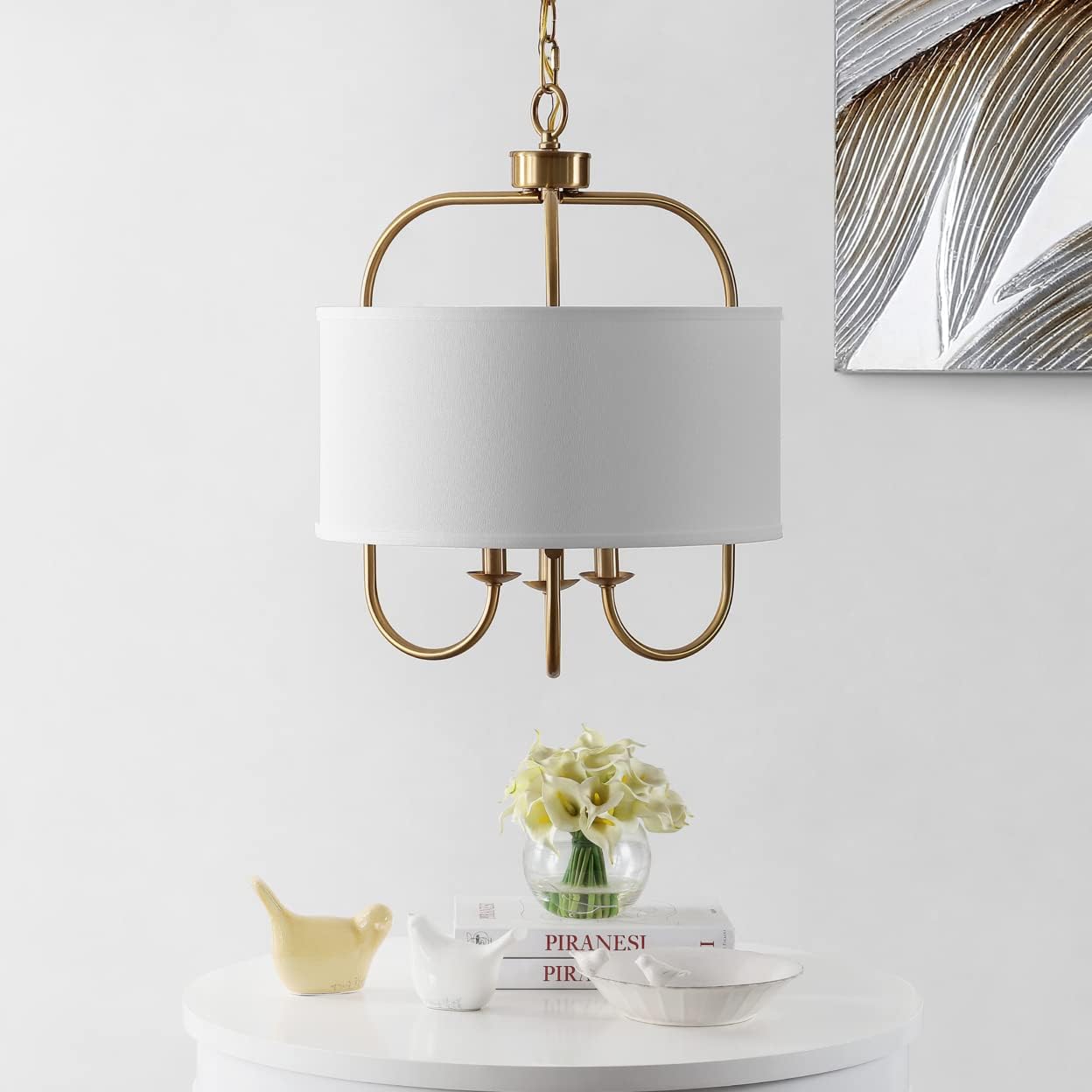 SAFAVIEH Lighting Collection Jemmi 3-Light Black LED Adjustable Pendant