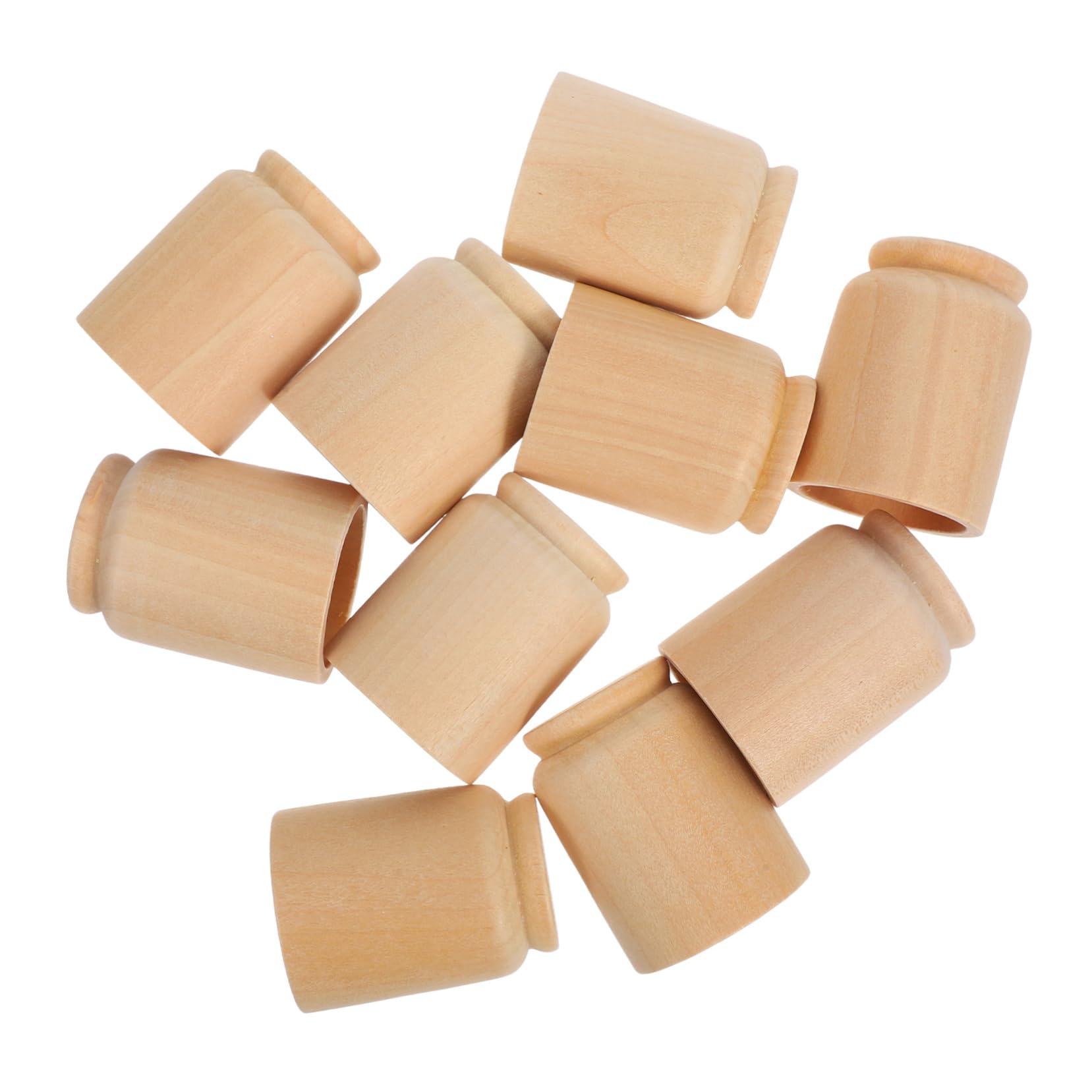 Ciieeo 10pcs Decorative Egg Holder Wooden Jar Set for Easter Egg Display Basket Countertop Decor