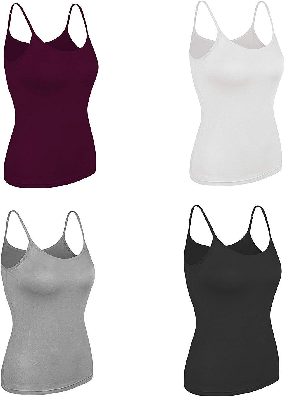 Neoteric Women's Adjustable Strap Slip Multicolour Camisole Top Inner wear - ...