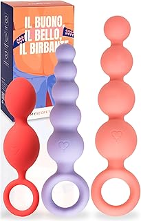 MySecretCase Kit Anal Plug 3 Plugs Anals 12cm - 10cm - 8cm Buttplug Silicone Plug Anus Femme Débutante Jouet Sexuelle Adulte Couple IPX7 Sextoys Couple Dildo Anal Sextoy Femme