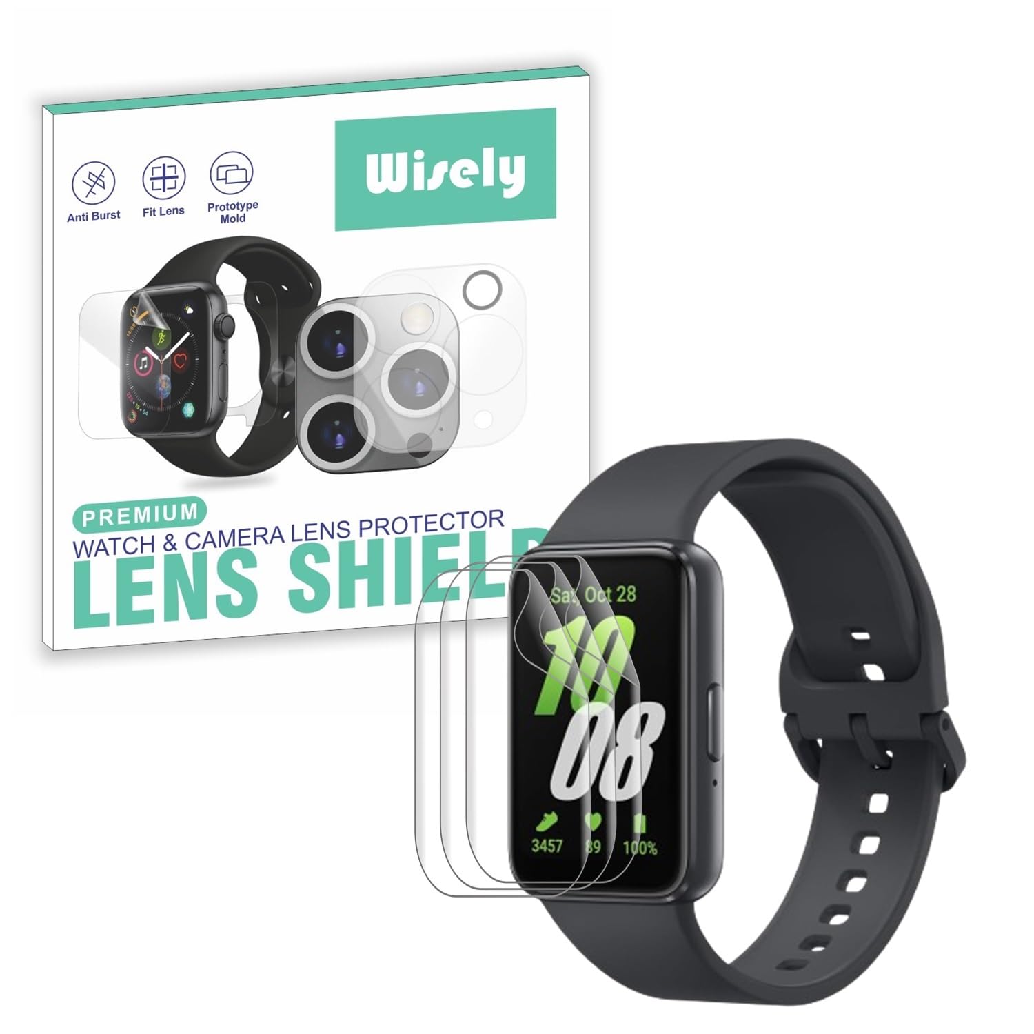 See full amazon price history chart for Wisely |3pcs| Screen Guard Protector For Samsung Galaxy Fit 3 Smartwatch |40mm| Bubble Free, Easy installation kit, Clear HD, Full Cover Wisely |3pcs| Screen Guard Protector For Samsung Galaxy Fit 3 Smartwatch |40mm| Bubble Free, Easy installation kit, Clear HD, Full Cover (B0D1KPZ9Z2) Amazon Price History, Amazon Price Tracker