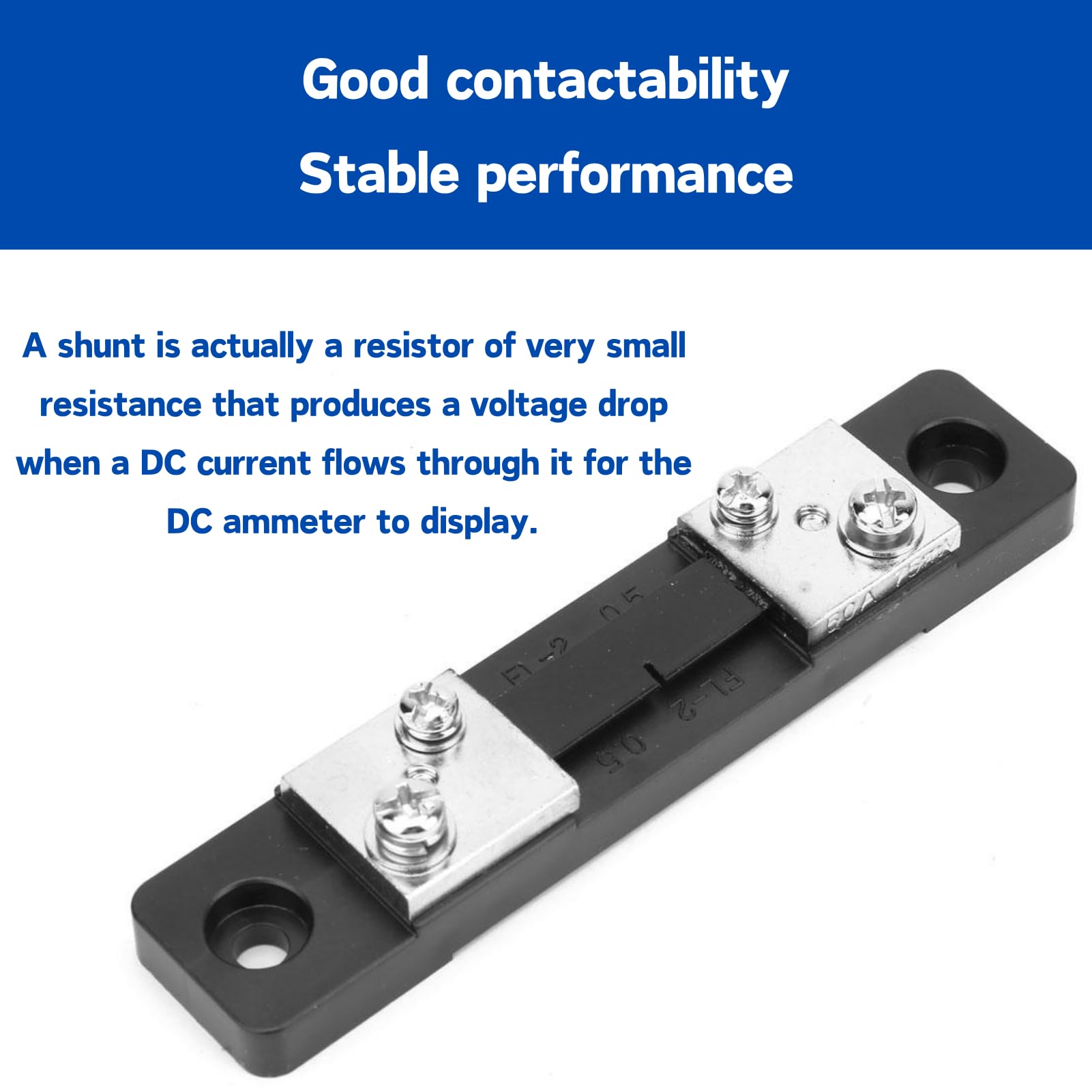 Jadeshay Resistore Shunt 50A 75mV per Amperometro Digitale Pannello di Controllo
