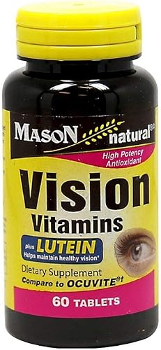 Mason Natural Vision Vitamins Plus Luteína Tabletas - 60 unidades, paquete de 3