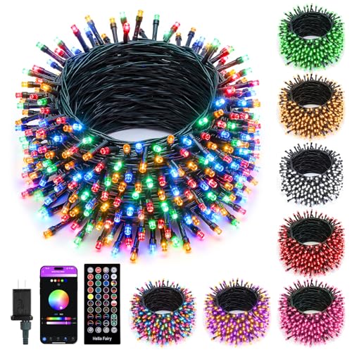 Minetom 82ft 250LED Color Changing Christmas Halloween Tree Lights, LED
