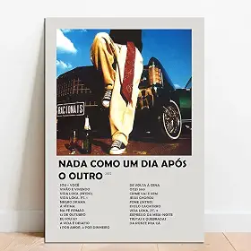 Quadro Placa Decorativa Racionais Nada Como Um Dia Após O Outro em MDF