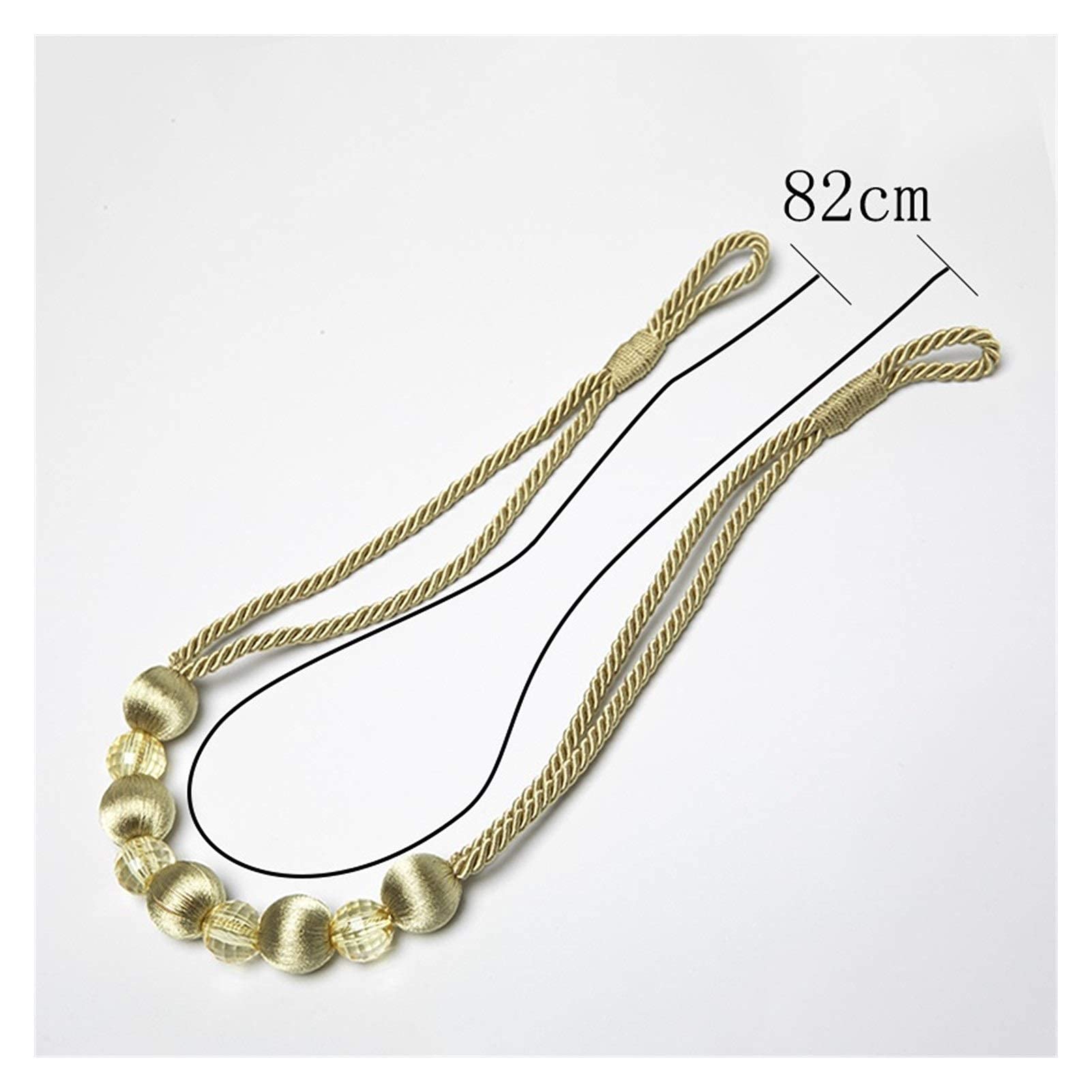 Embrasses magnétiques pour rideaux en cristal, 2pcs embrasses pour rideaux corde velours perle rideau accessoires embrasse porte-boucle cordes suspendues décoration de la maison pour la fixation de