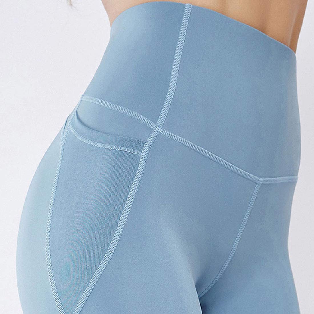Moda Leggins Sportivi Donna, Pantaloni da Yoga da Donna, Leggings da Palestra per Allenamento a Vita Alta, Pantaloni da Yoga con Tasche Elegante, Pink, M