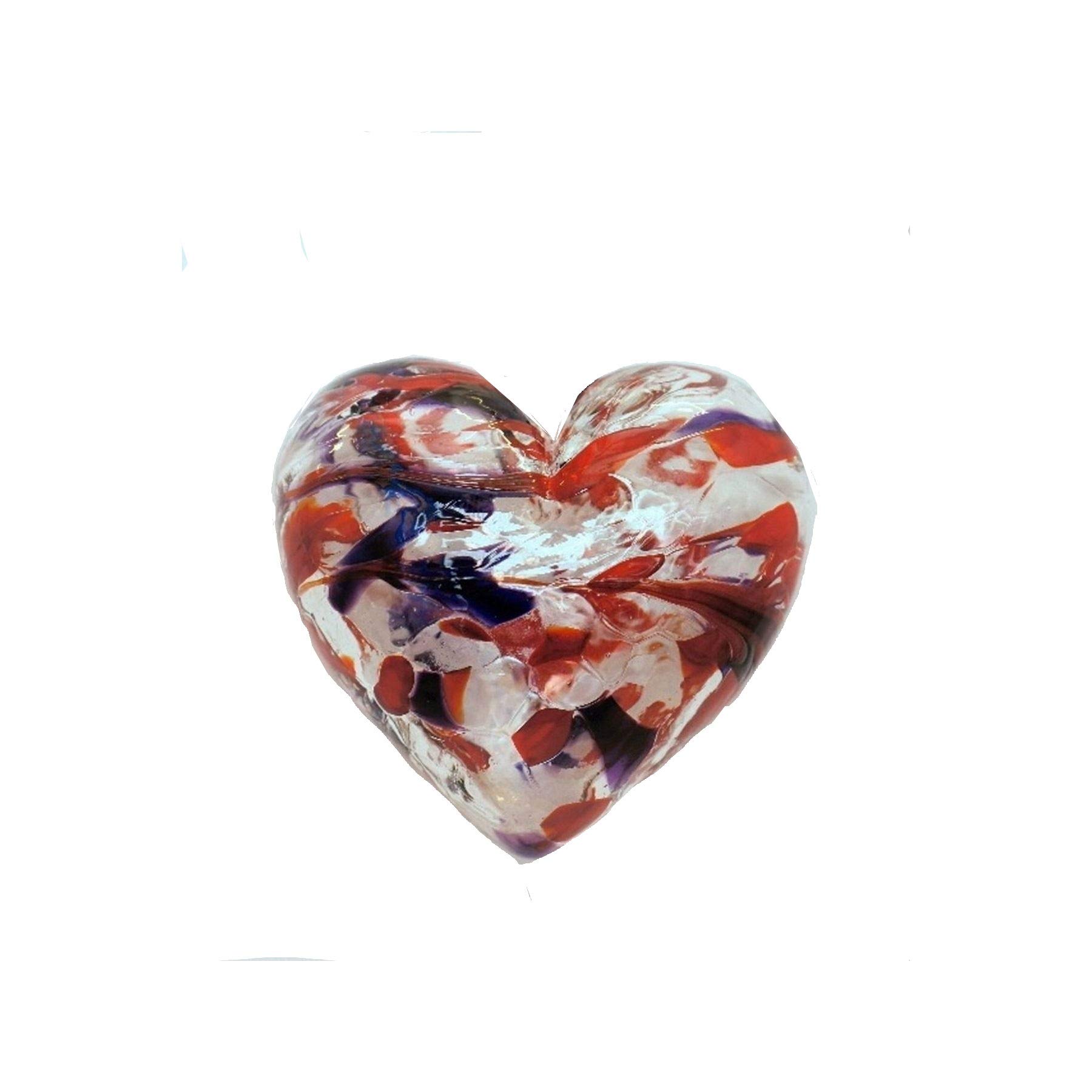 Milford Collection Glass Friendship Heart Small - Garnet