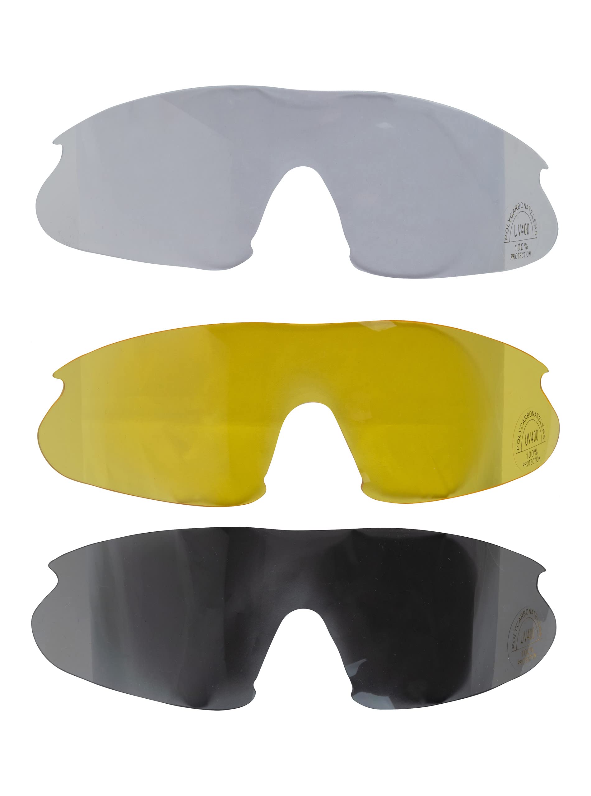 Jack Pyke Pro-Sport - Gafas de Tiro con 3 Lentes - Ahumadas, Transparentes y Amarillas