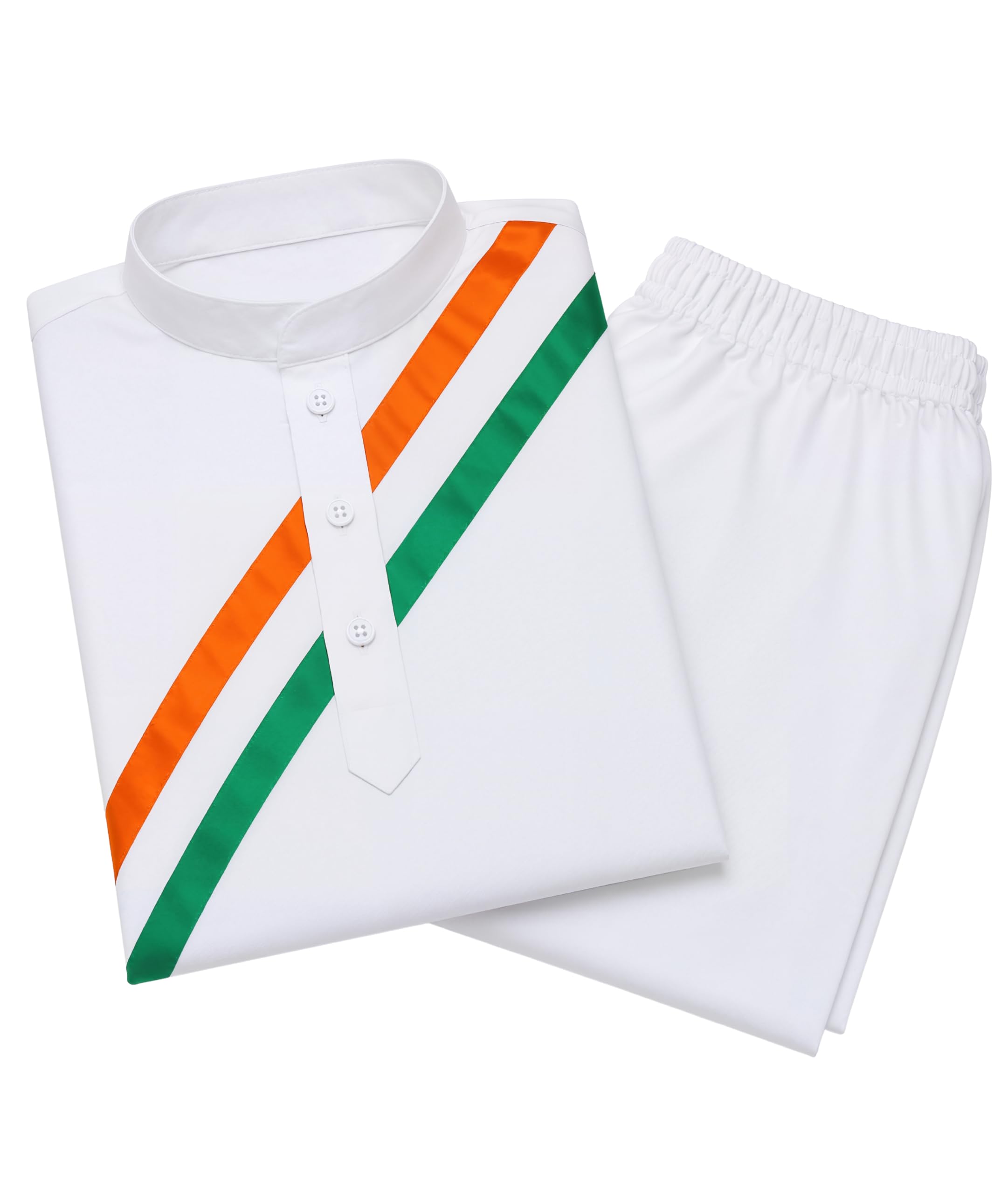Tricolor Independence Day Kurta Pajama for Kids Boys-image-49