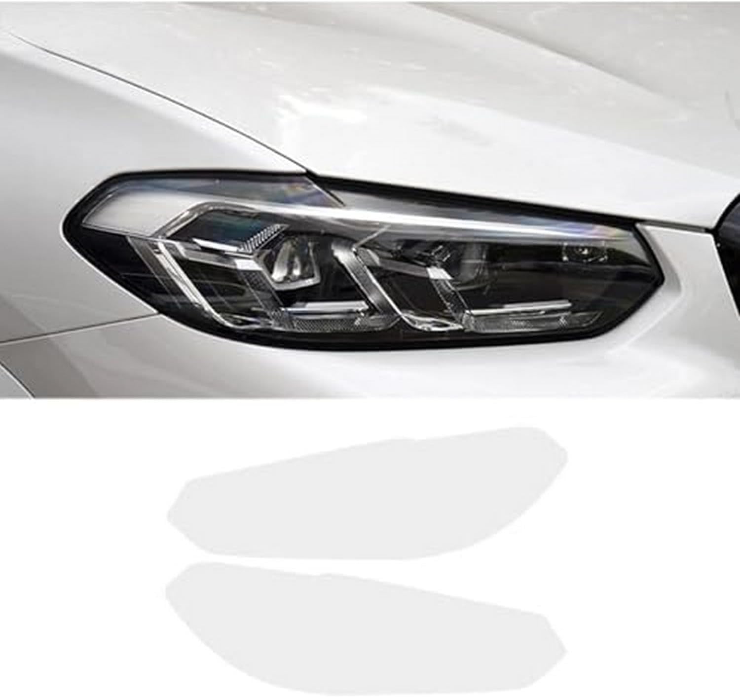 Car Headlight Protective Film for BMW X3 G01 Ix3 G08 Facelift 2022-2023 Transparent Smoke Black TPU Sticker Smoked Black