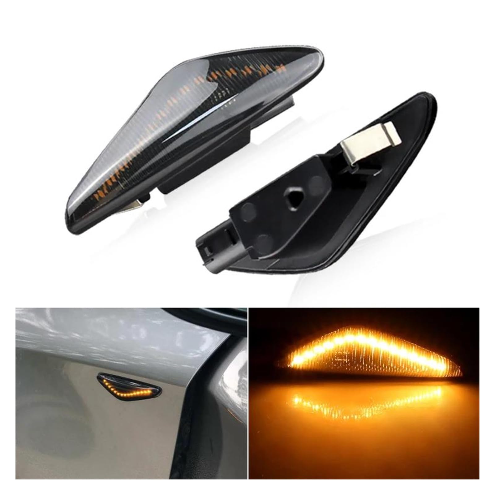 Señal de Giro del Espejo 2 Uds Luces LED De Posición Lateral Luz De Señal De Giro Lámpara Repetidora Lateral 12V Lámpara De Panel Intermitente Para E70 X5 F25 X3 E71 X6 2007-2013