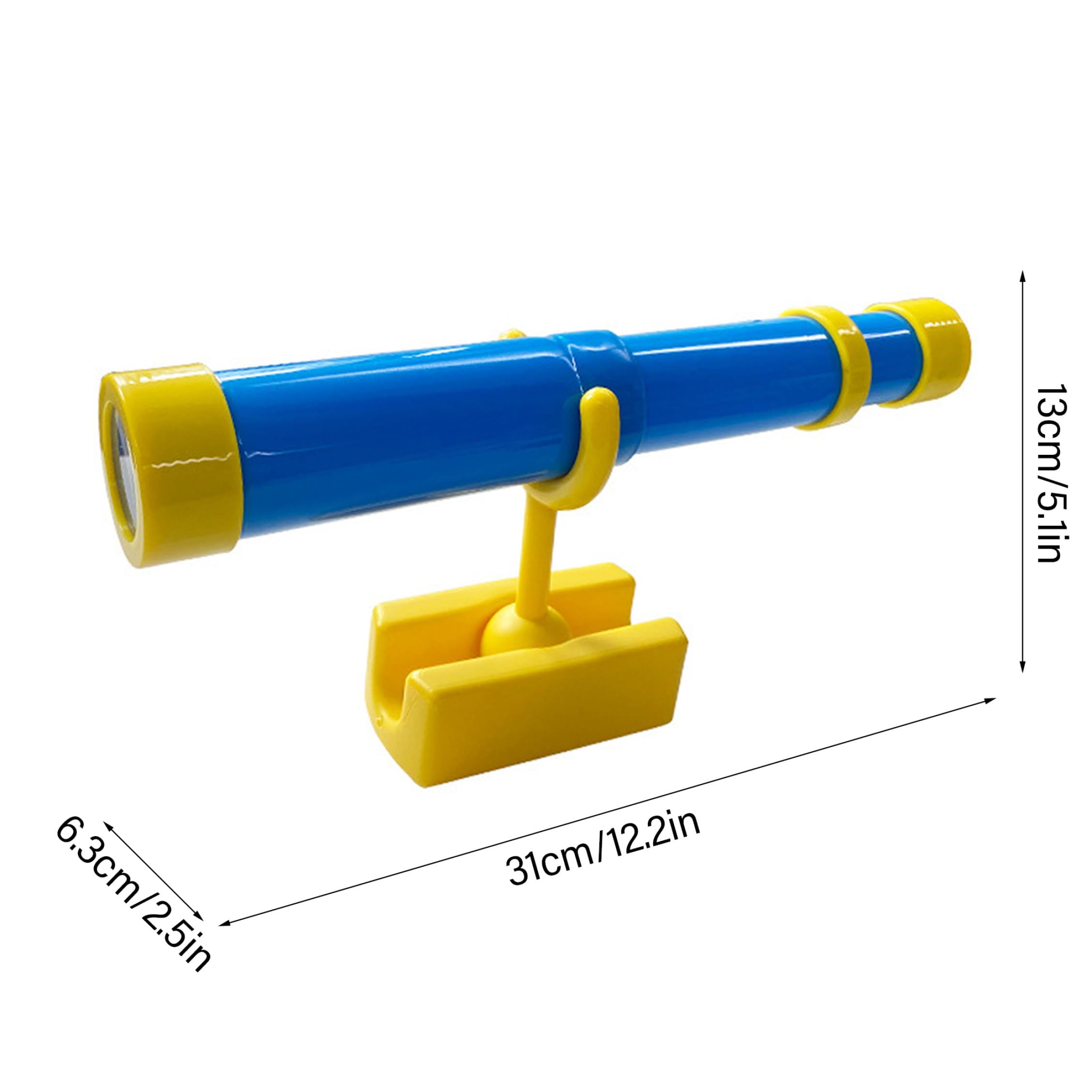 Telescopio per casetta da Gioco per Bambini, monoculare Pieghevole educativo, Giocattolo monoculare Portatile Retrattile per Parco Giochi all'aperto per l'esplorazione scientifica, Blu