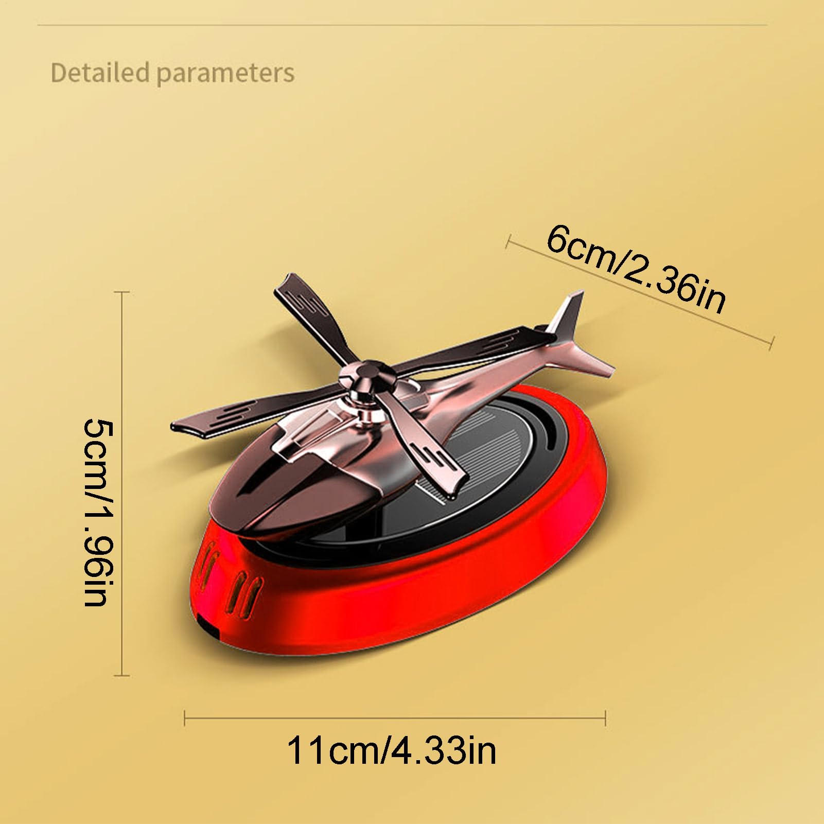Diffusore di Profumo per Auto a Energia Solare Design Rotante 11x6cm