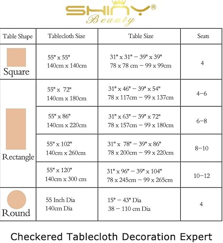 Miniatura 6 de Mantel redondo de lino de algodón, sin arrugas, a prueba de polvo, mantel de mesa de búfalo lavable de 55 pulgadas, mantel con borlas bordadas