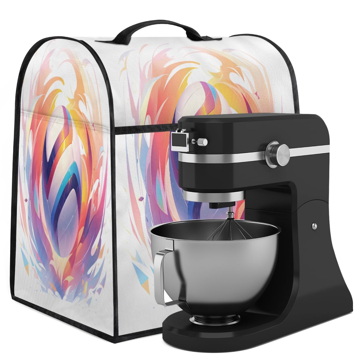 Coffee Maker Cover Colorful Volleyball Kitchen Appliance Covers Small Appliance Covers Blender Cover Juicer Cover Dust Covers for Kitchen Appliances with Top Handle and Pockets,Washable,C866