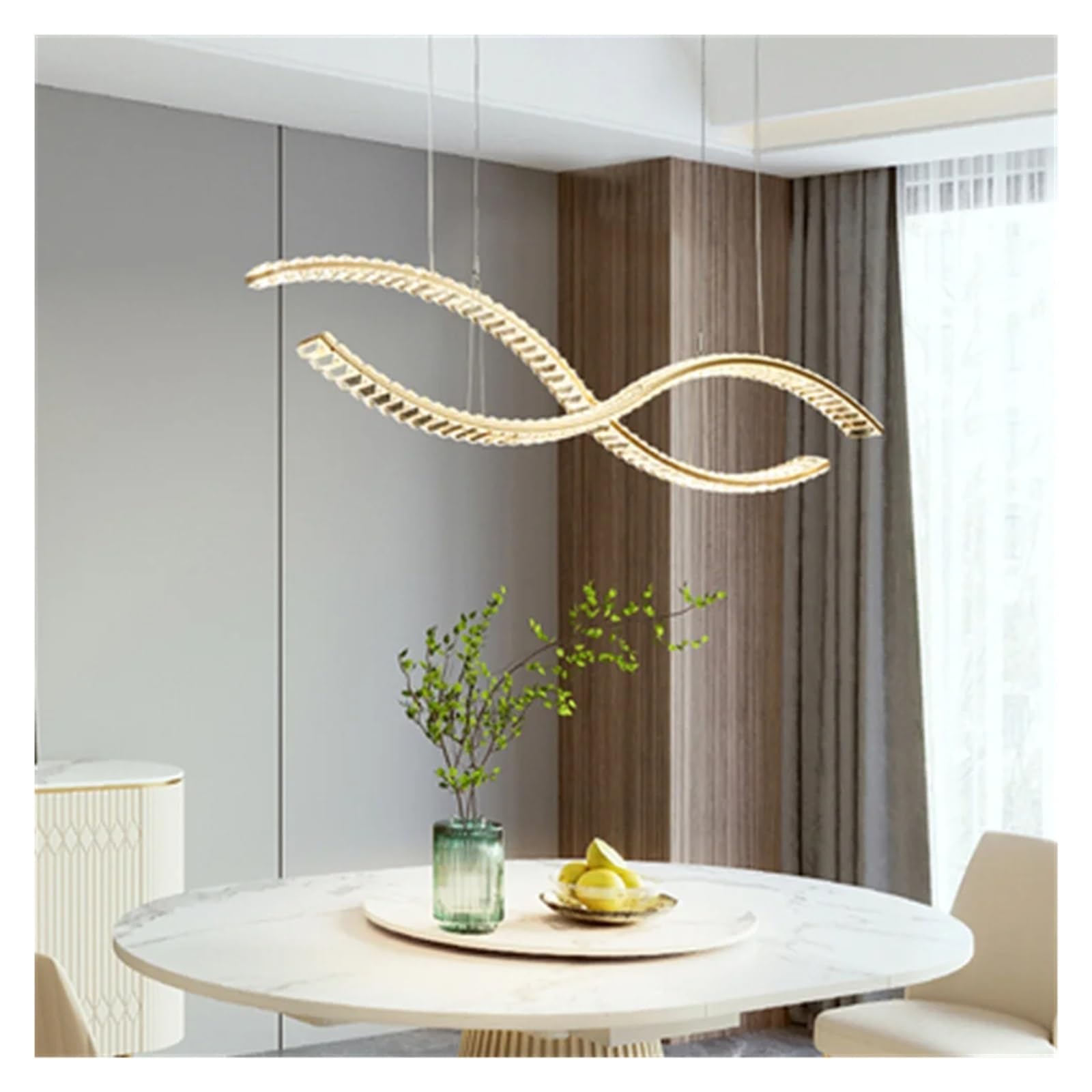 Żyrandol Do Jadalni, Nowoczesna Luksusowa Lampa Wisząca Z Kryształkami, Salon, Wyspa Kuchenna, Lampa Wisząca, Długi Żyrandol Ze Stali Nierdzewnej,L60CM