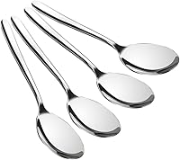 Kekow 8-Piece Stainless Steel Buffet Serving Spoons, 9.52" Long Handle - Durable, Versatile for Home, Restaurant & Catering