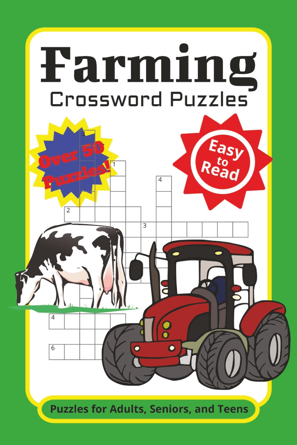 Farming Crossword Puzzles: Crossword Puzzles with Easy to Read Print about Farming, Agriculture, Rural Life and More | 6x9 inches, 110 pages | 50+ ... Gift for Vacations, Holiday and Free Times