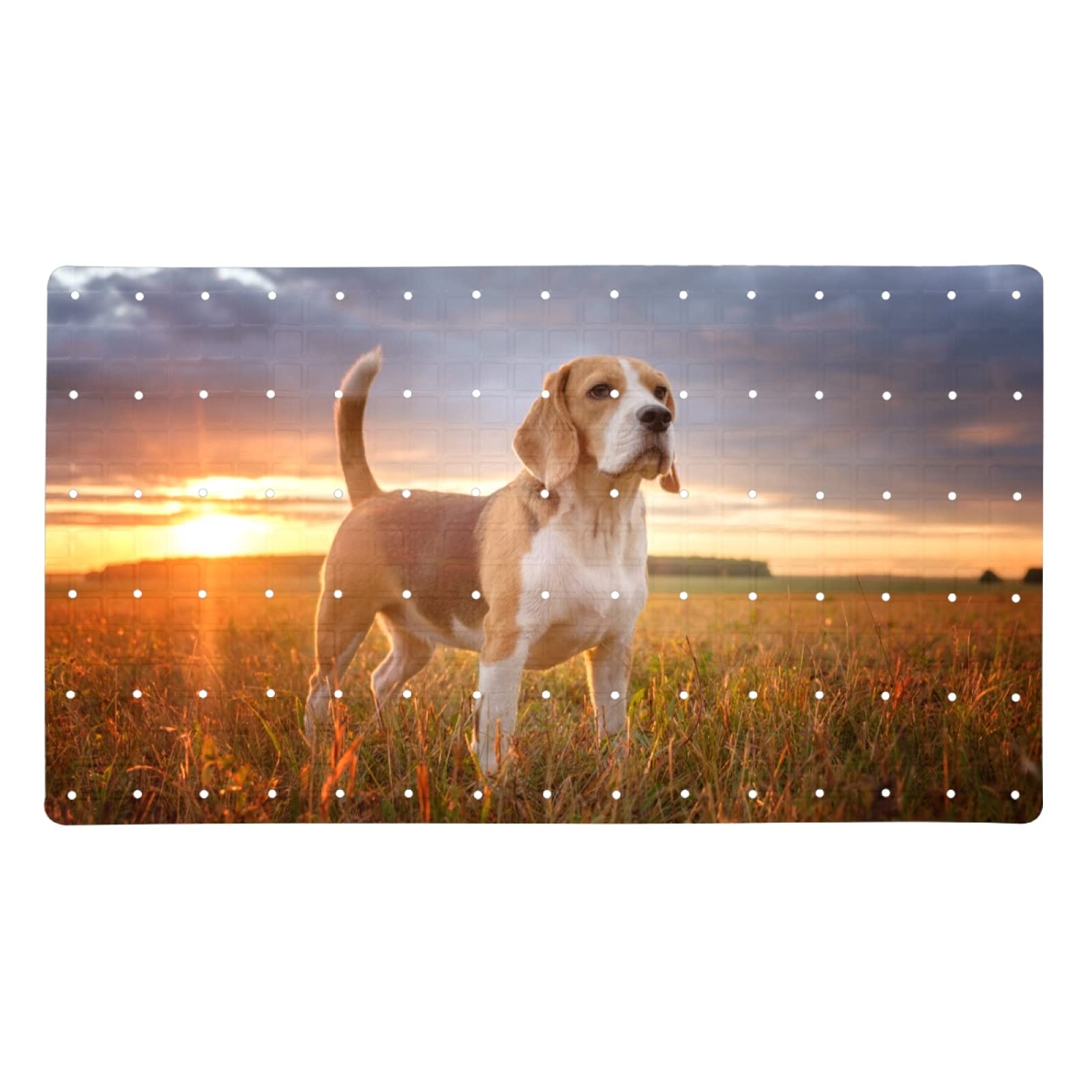 Tapis de bain antidérapant de douche rectangulaire sans BPA