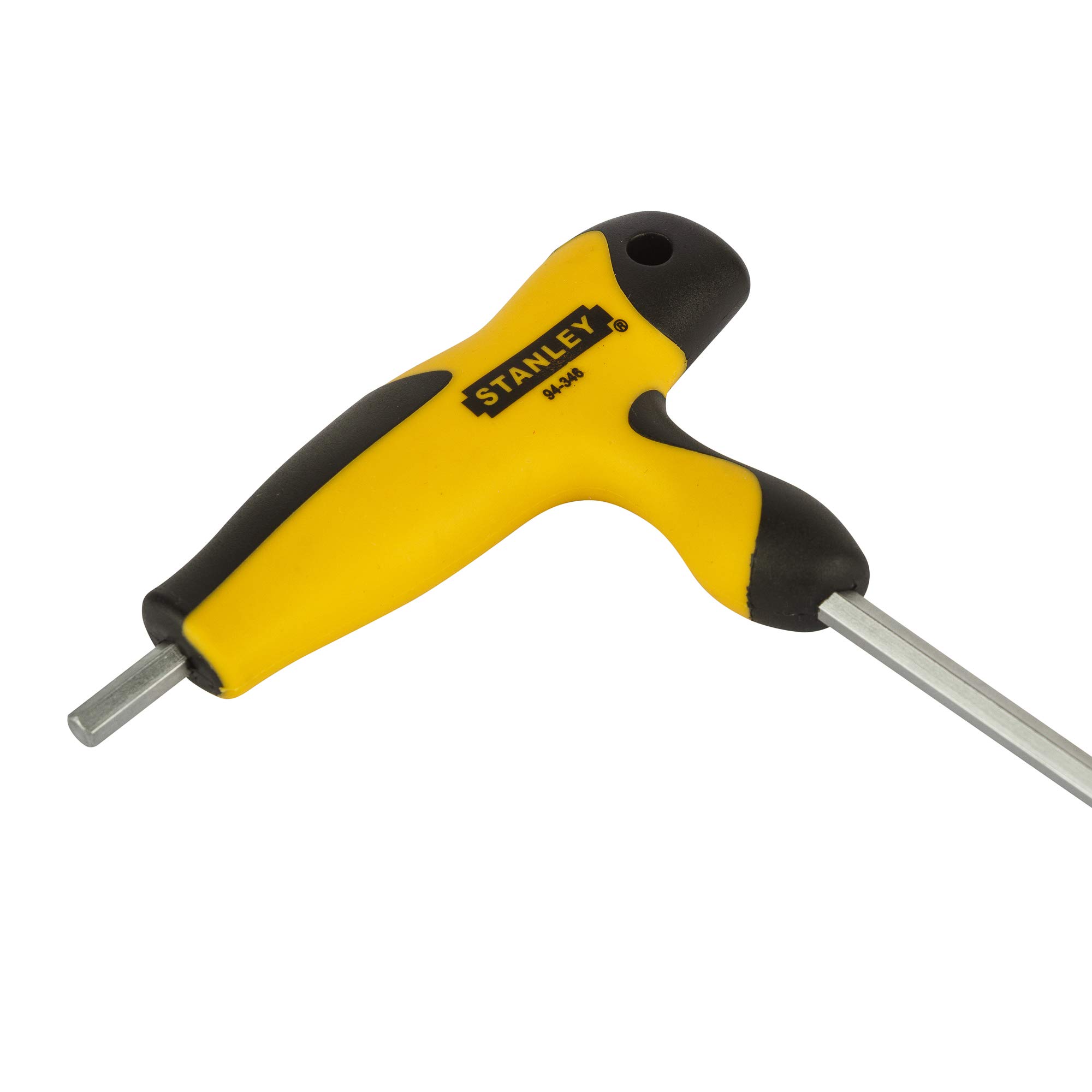 STANLEY 94-346 4.0mm Metric 2 Way T Handle Hex Key (Silver and Yellow) 1
