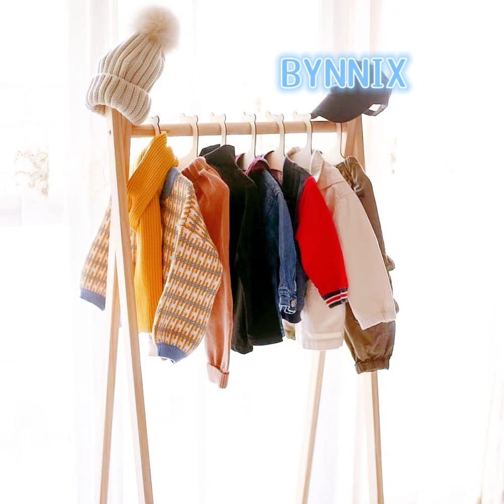 Perchas de madera para niños, (10 unidades) con orejas de oso lindas perchas de madera para bebé, perchas antideslizantes para abrigos, trajes, pantalones y chaquetas de niños