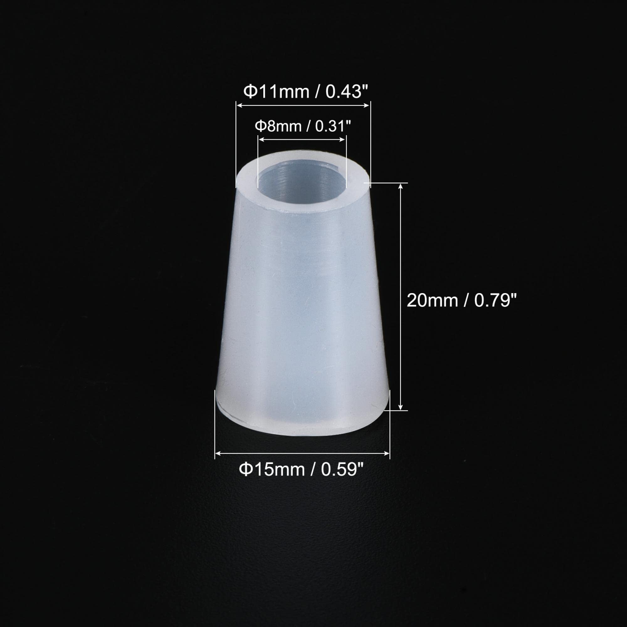 Amazon.co.jp: uxcell シリコーンゴムテーパープラグ 11mm-15mm 穴付き