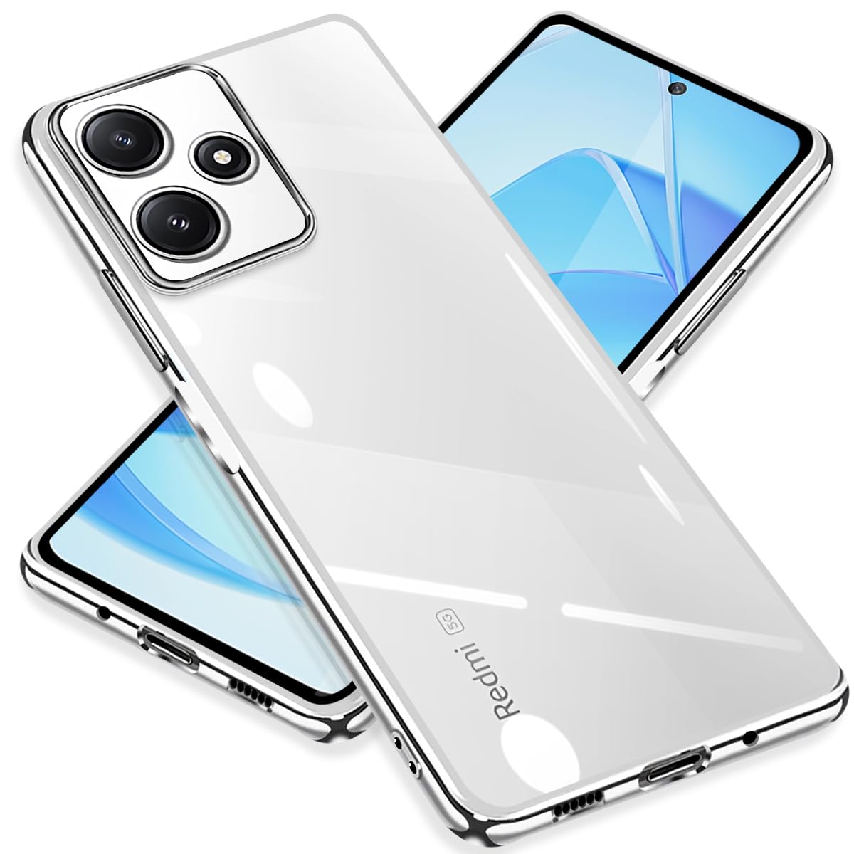 【美品】Redmi 12 5G ポーラーシルバー Xiaomi クリアケース付き Xiaomi Redmi 12 5G 本体 クリアケース付き Redmi 12 5G 本体 クリア